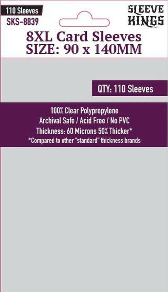 Sleeve Kings - 8XL Card Sleeves (90mm x140mm) (110ct)