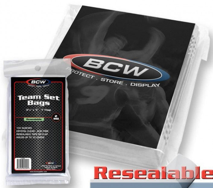BCW Team Set Bags (3" 3/8 x 5")
