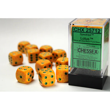 Chessex Speckled 16mm d6 Lotus Dice (12)