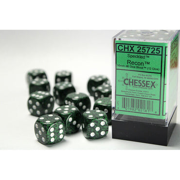 Chessex Speckled 16mm d6 Recon Block (12)