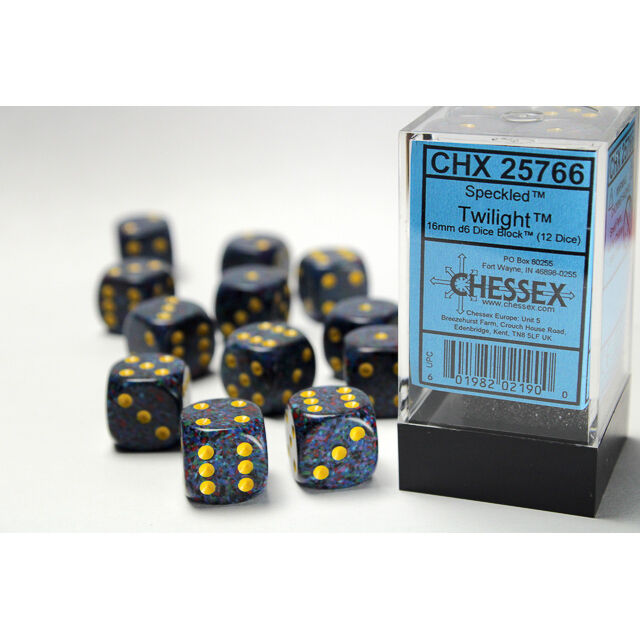 Chessex Speckled 16mm d6 Twilight Block (12)
