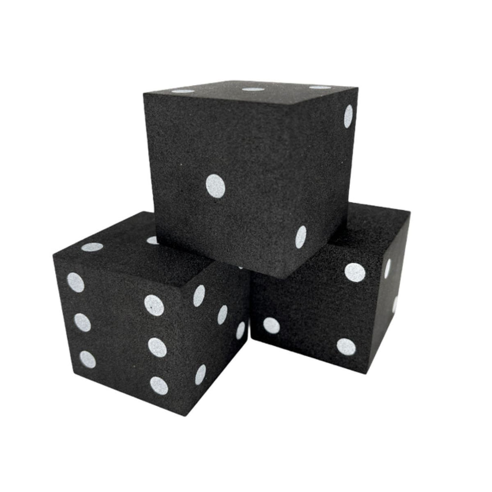 Chessex 50mm Foam Square Cornered w/Pips Black/white