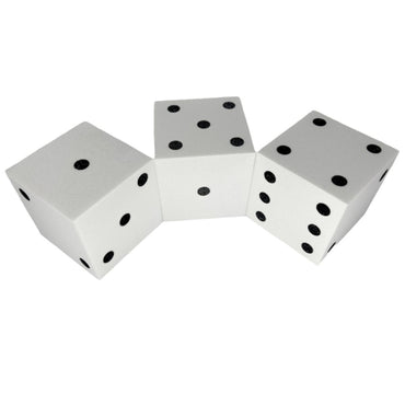 Chessex Square Cornered 50mm Foam Dice (white)