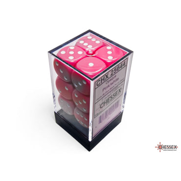 Chessex Opaque 16mm d6 Pink/White (12)