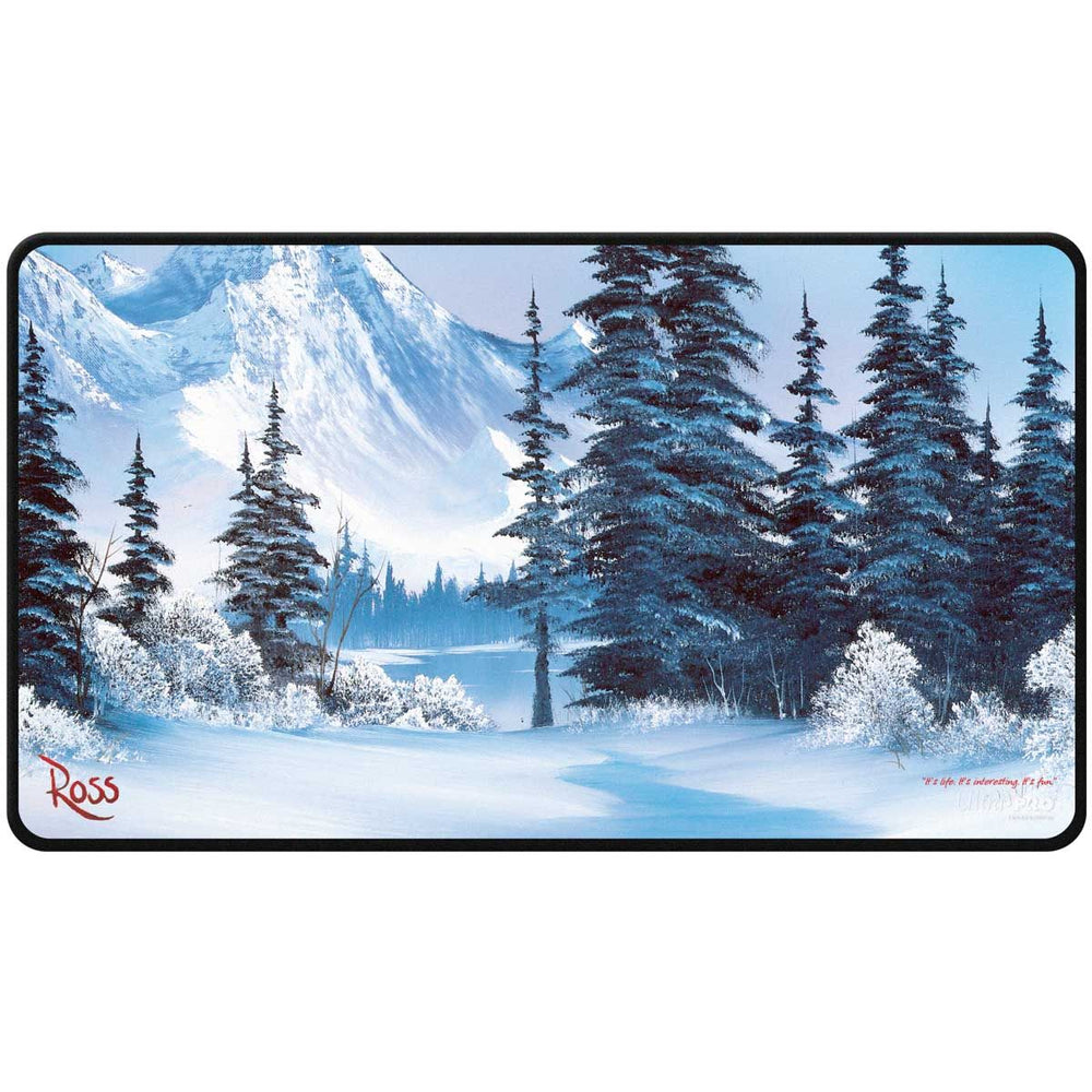 Ultra Pro - Bob Ross Winter Paradise Stitched Playmat