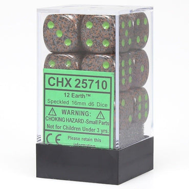 Chessex Speckled 16mm d6 Earth Block (12)