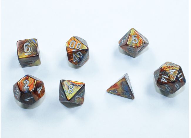 Chessex Lustrous Mini Gold/Silver 7-Die Set
