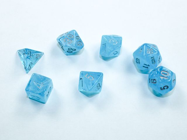 Chessex Luminary Mini Sky/Silver 7-Die Set