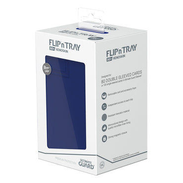 Ultimate Guard Flip n Tray 80+ XenoSkin Monocolor Deck Box (Blue)