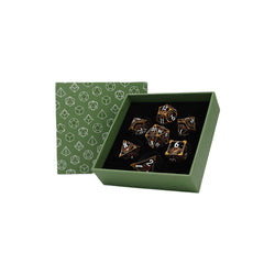 LPG Dice Set: Scaled Eye - Gold/Red