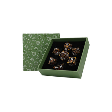 LPG Dice Set: Scaled Eye - Gold/Red