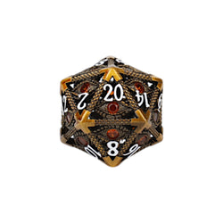 LPG Dice Set: Scaled Eye - Gold/Red