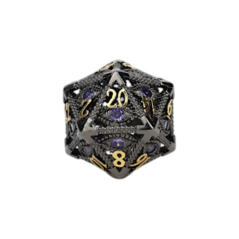 LPG Dice Set: Scaled Eye - Black/Gold