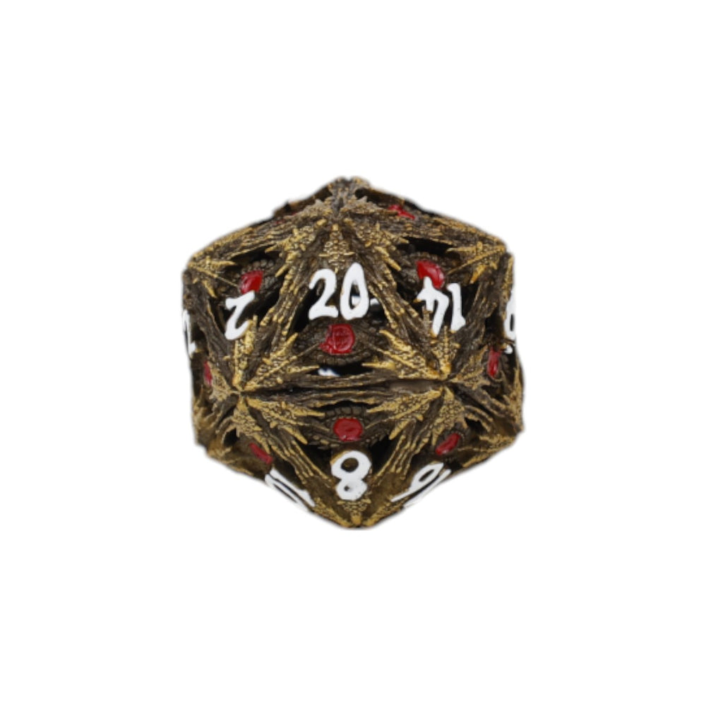 LPG Dice Set: Dragon Eye - Ancient Bronze/Red