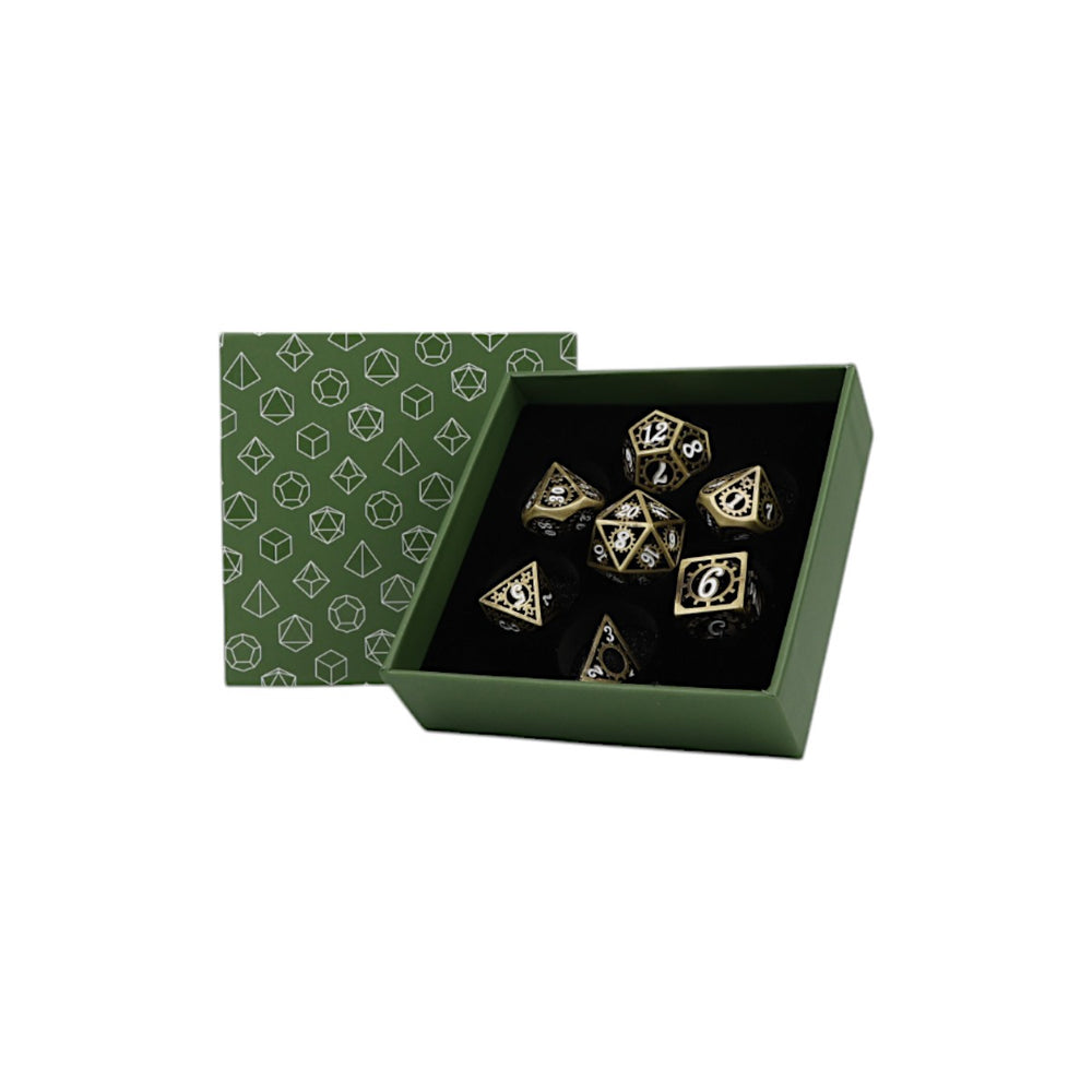LPG Dice Set: Clockwork Sun - Tarnished Gold