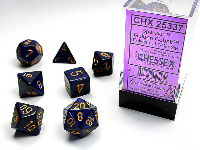 Chessex Speckled Golden Cobalt 7-Die Set