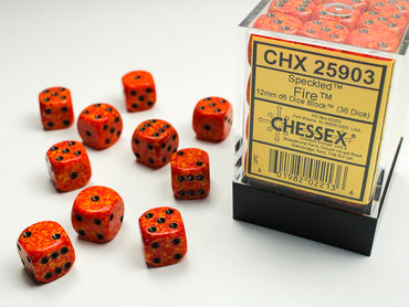 Chessex Speckled 12mm d6 Fire Block (36)