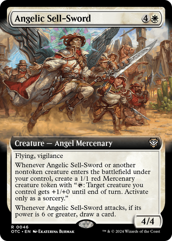 Angelic Sell-Sword (Extended Art) [Outlaws of Thunder Junction Commander]