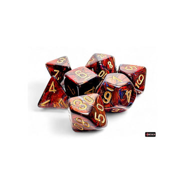Chessex Scarab Mega-hedral Blue Blood/gold 7-Die Set