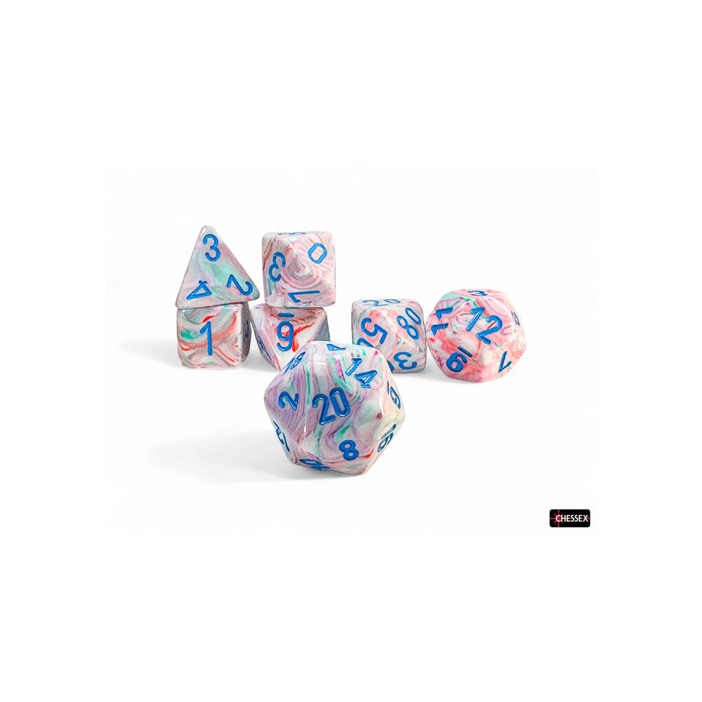 Chessex Festive Mega-hedral Pop Art/blue 7-Die Set
