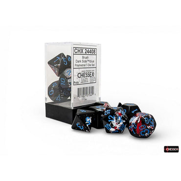 Chessex Brush Dark Side/Blue 7-Die Set