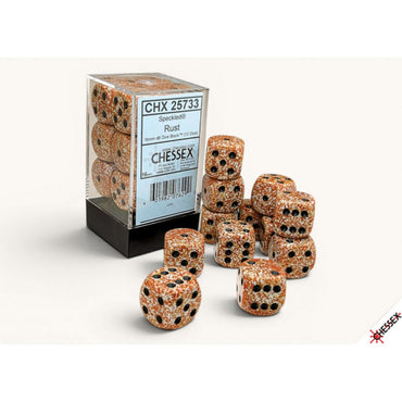 Chessex Speckled Rust 16mm d6 Dice Block (12)