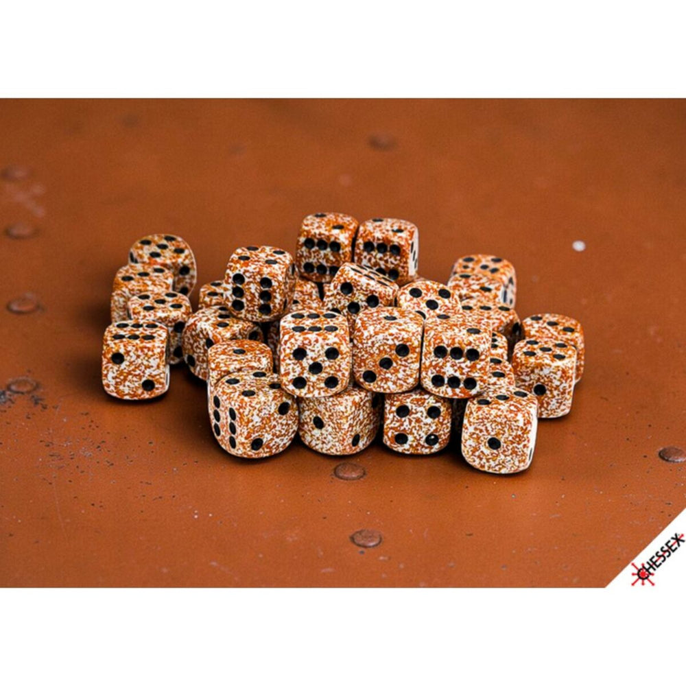 Chessex Speckled Rust 12mm d6 Dice Block (36)