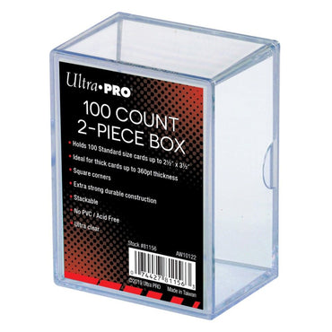 Ultra Pro - 2-Piece 100 Count Clear Card Storage Box