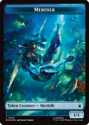 Wall (019) // Merfolk (024) Double-Sided Token (Surge Foil) [Marvel Super Heroes Commander Tokens]
