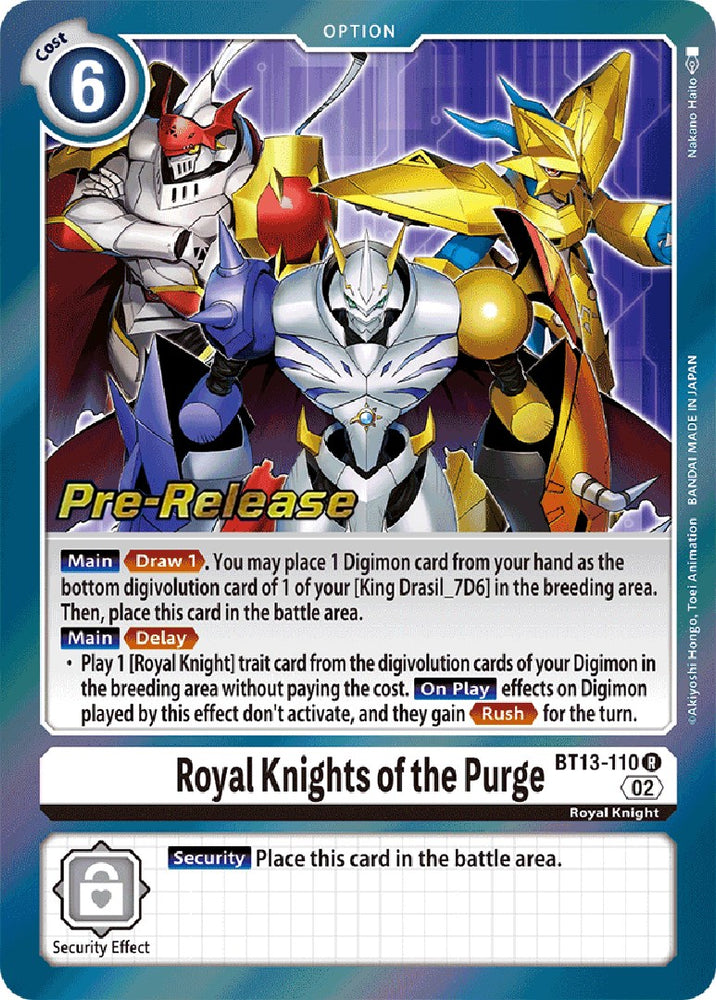 Royal Knights of the Purge [BT13-110] [Versus Royal Knights Booster Pre-Release Cards]