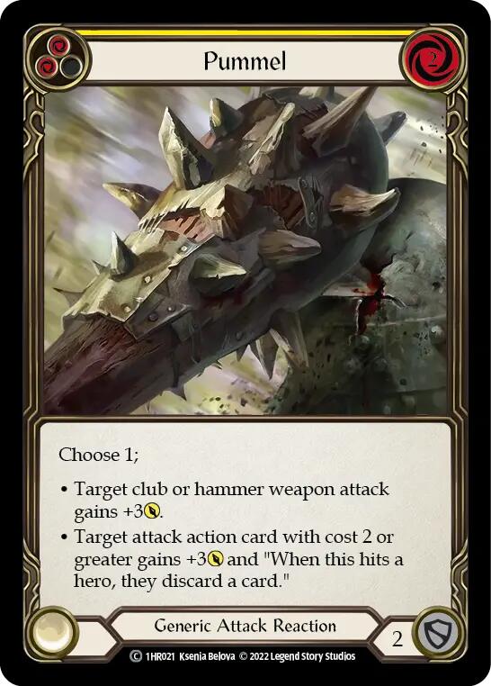 Pummel (Yellow) [1HR021] (Historic Pack 1 Blitz Deck Rhinar)