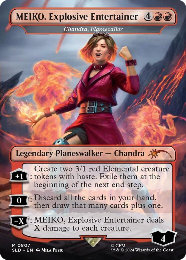 MEIKO, Explosive Entertainer - Chandra, Flamecaller (Japanese) [Secret Lair Drop Series]