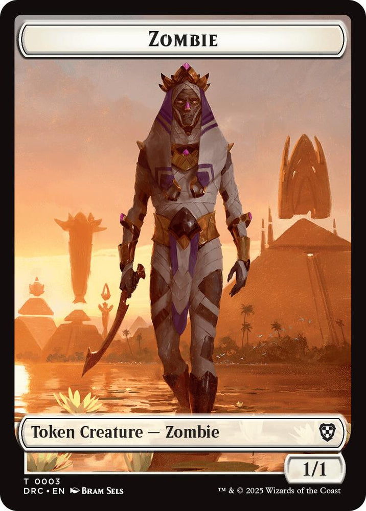 Champion of Wits // Zombie (0003) Double-Sided Token [Aetherdrift Commander Tokens]