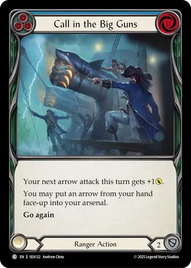 Call in the Big Guns (Blue) [SEA122] (High Seas)  Rainbow Foil