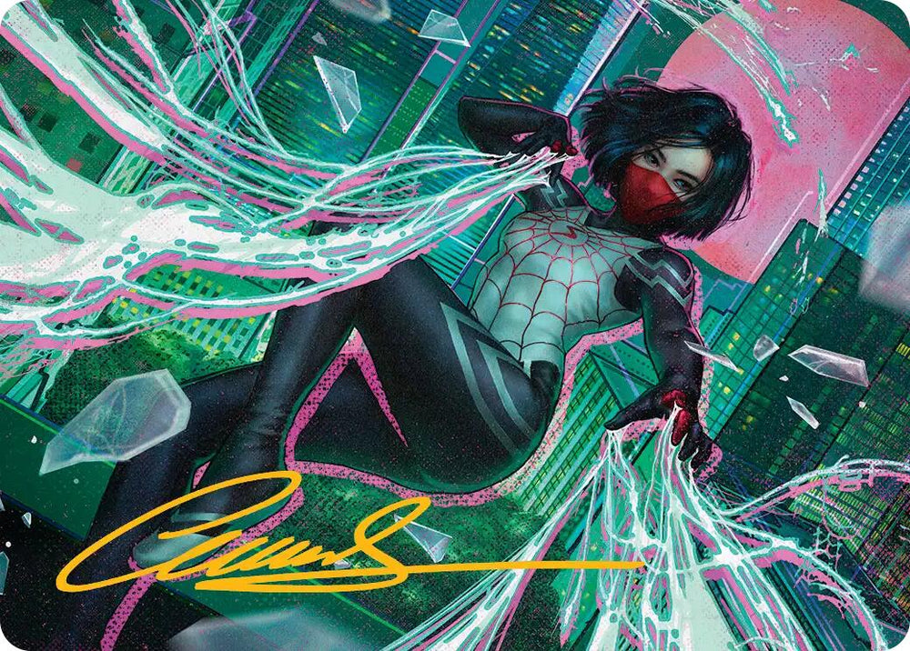 Silk, Web Weaver Art Card (29/54) (Gold-Stamped Signature) [Marvel's Spider-Man Art Series]