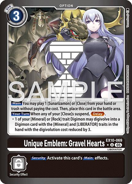Unique Emblem: Gravel Hearts [EX10-069] (Limited Foil) [Sinister Order]