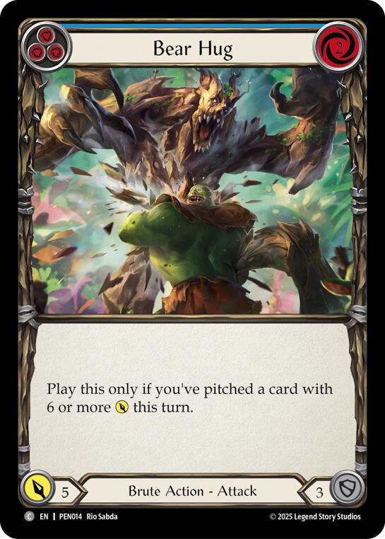 Bear Hug (Blue) (Rainbow Foil) [PEN014] (Compendium of Rathe)  Rainbow Foil