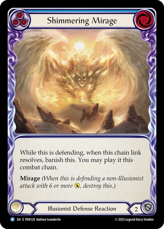 Shimmering Mirage (Blue) (Rainbow Foil) [PEN129] (Compendium of Rathe)  Rainbow Foil