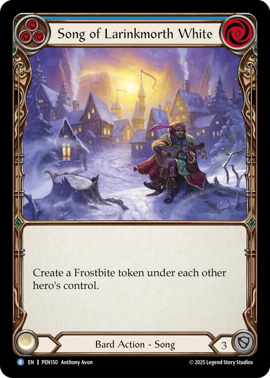 Song Of Larinkmorth White (Blue) (Rainbow Foil) [PEN150] (Compendium of Rathe)  Rainbow Foil