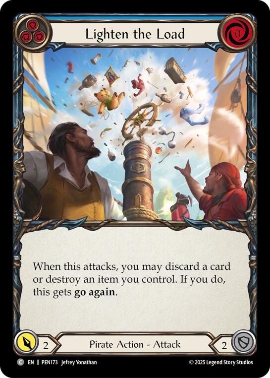 Lighten The Load (Blue) (Rainbow Foil) [PEN173] (Compendium of Rathe)  Rainbow Foil