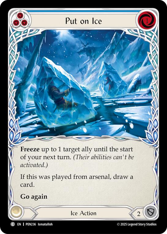 Put On Ice (Blue) (Rainbow Foil) [PEN236] (Compendium of Rathe)  Rainbow Foil