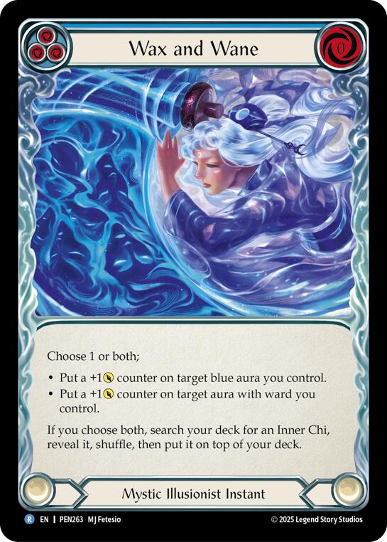 Wax And Wane (Blue) (Rainbow Foil) [PEN263] (Compendium of Rathe)  Rainbow Foil