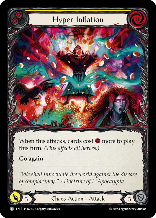 Hyper Inflation (Yellow) (Rainbow Foil) [PEN283] (Compendium of Rathe)  Rainbow Foil