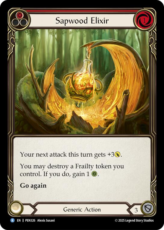 Sapwood Elixir (Red) (Rainbow Foil) [PEN326] (Compendium of Rathe)  Rainbow Foil