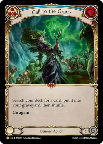 Call To The Grave (Blue) (Gold) [ANQ019] (Compendium of Rathe - Antiquity Pack)  Rainbow Foil
