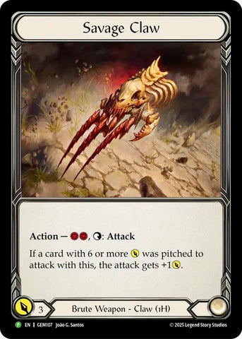 Savage Claw [GEM107] (GEM Pack 4)  Cold Foil