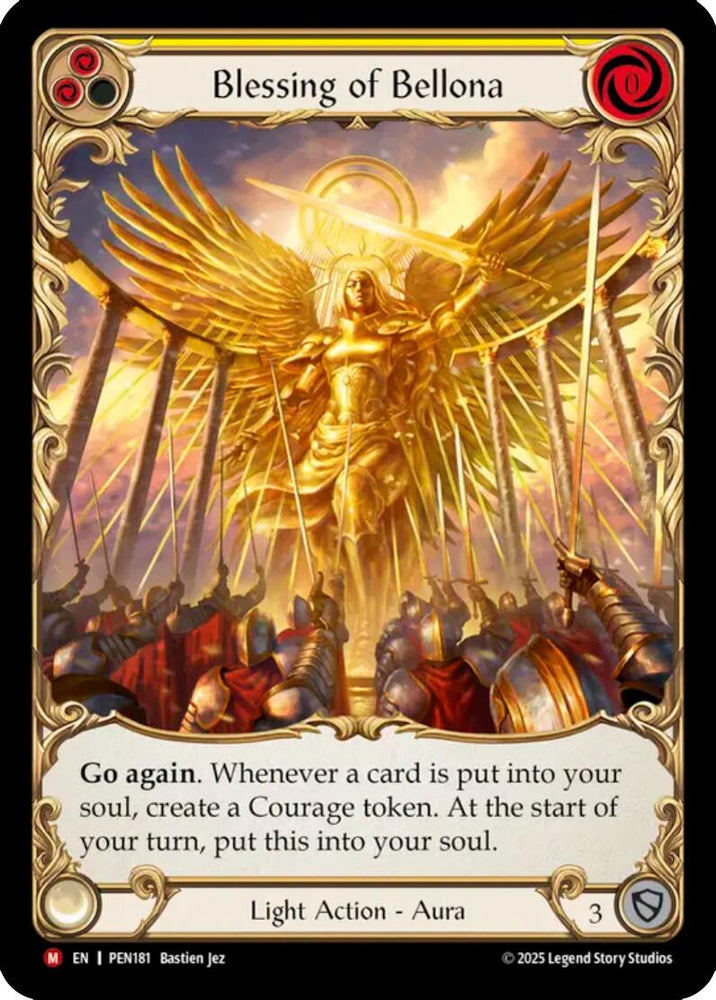 Blessing Of Bellona (Yellow) (Extended Art) [PEN181] (Compendium of Rathe)  Cold Foil
