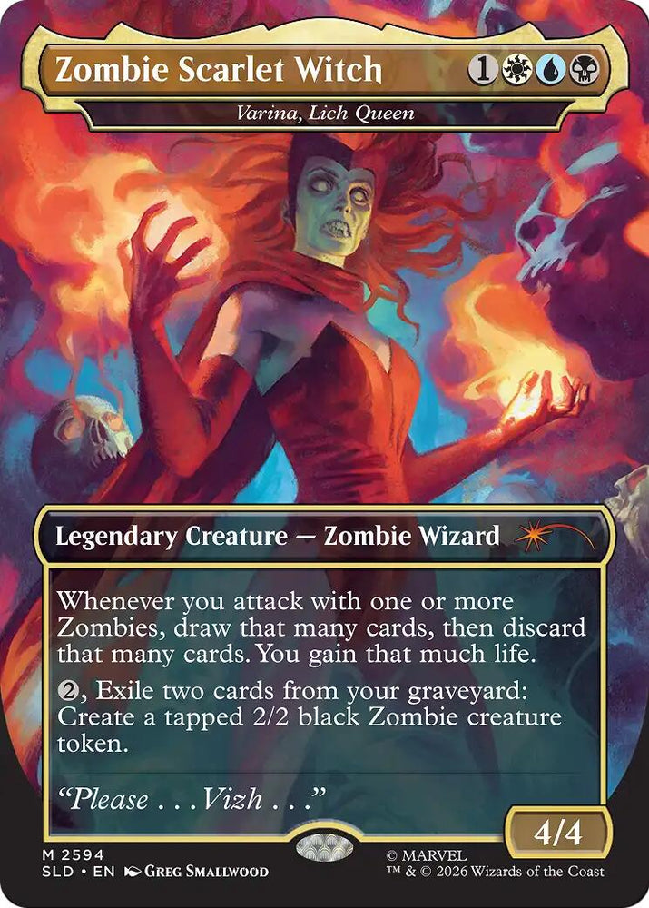 Zombie Scarlet Witch - Varina, Lich Queen [Secret Lair Drop Series]