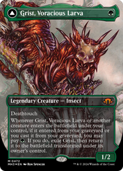 Grist, Voracious Larva // Grist, the Plague Swarm (Borderless) (Textured Foil) [Modern Horizons 3]