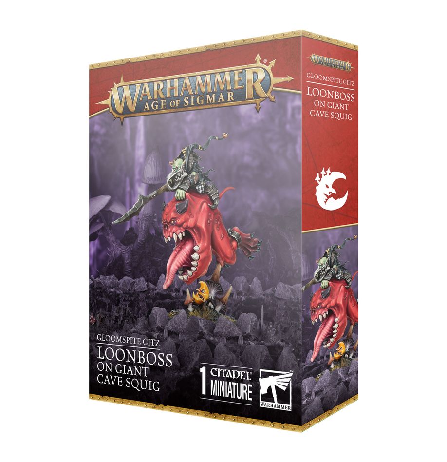 Gloomspite Gitz - Loonboss on Giant Cave Squig